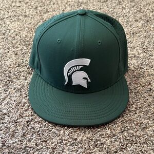 Nike Michigan State Green Spartan Logo Cap Size 7 1/4 Used